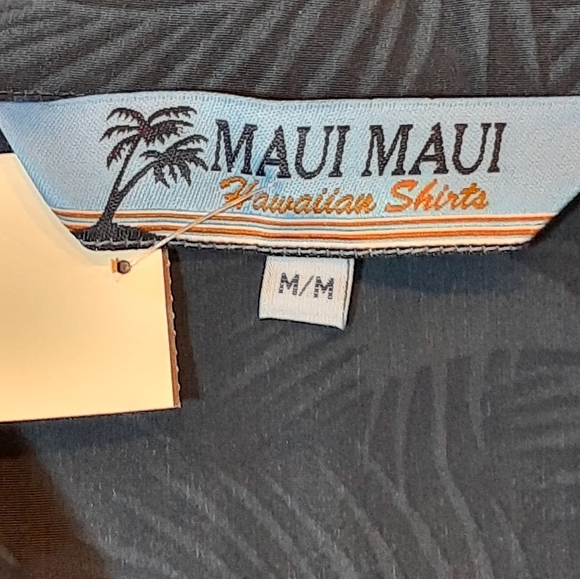 Maui Maui Hawaiian shirts men's  Size Medium Beach Palm trees graphics - Picture 3 of 8